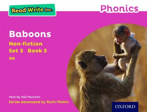 Stock image for Baboons (Pink Set 3 Non-fiction 5) (Read Write Inc. Phonics) for sale by AwesomeBooks