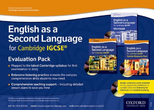 Stock image for English as a Second Language for Cambridge IGCSERG Evaluation Pack (Paperback) for sale by Iridium_Books