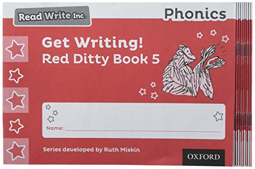 Imagen de archivo de Read Write Inc. Phonics: Get Writing! Red Ditty Book 5 Pack of 10 a la venta por Revaluation Books