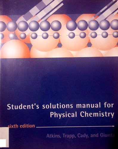 9780198503194: Physical Chemistry: Students Solutions Manual