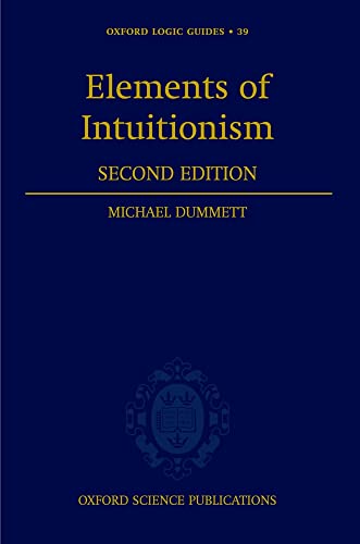 9780198505242: Elements of Intuitionism: 39