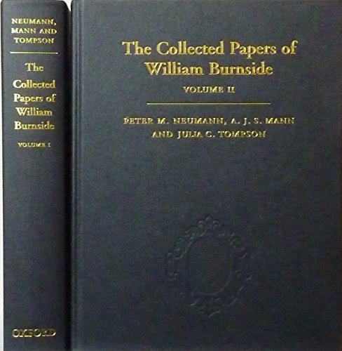 Beispielbild fr The Collected Papers of William Burnside: 2-Volume Set (Mathematics) zum Verkauf von Buchpark