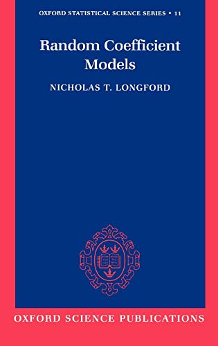 Random Coefficient Models (Oxford Statistical Science Series) (9780198522645) by Longford, Nicholas T.