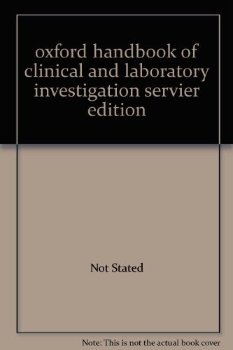 Beispielbild fr oxford handbook of clinical and laboratory investigation servier edition zum Verkauf von WorldofBooks