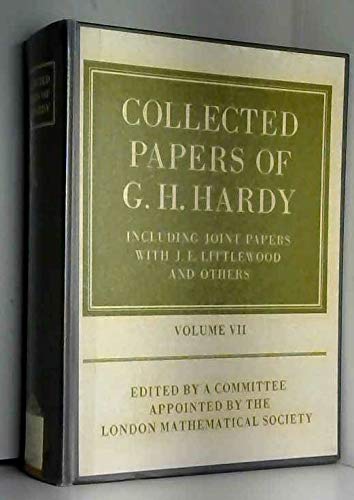 Collected Papers of G.H. Hardy: including Joint Papers with J.E. Littlewood and othersVolume 7 (9780198533474) by G.H. Hardy