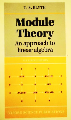 Imagen de archivo de Module Theory: An Approach to Linear Algebra a la venta por GoldBooks