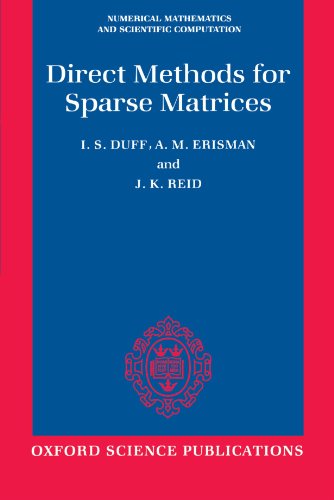 Stock image for Direct Methods for Sparse Matrices (Numerical Mathematics and Scientific Computation) for sale by ThriftBooks-Dallas