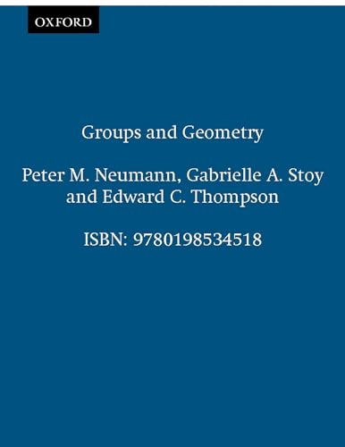 Stock image for Groups and Geometry (Oxford Science Publications) for sale by Grey Matter Books