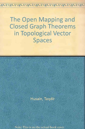 Imagen de archivo de The Open Mapping and Closed Graph Theorems in Topological Vector Spaces a la venta por Zubal-Books, Since 1961