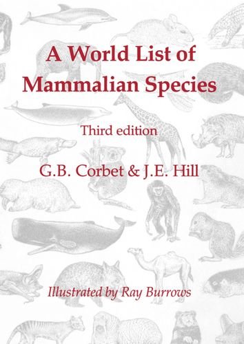 Beispielbild fr A World List of Mammalian Species zum Verkauf von Better World Books