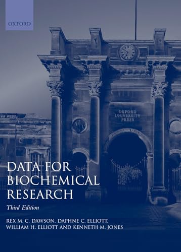 Stock image for Data for Biochemical Research [Paperback] Dawson, Rex M. C.; Elliott, Daphne C.; Elliott, William H. and Jones, K. M. for sale by GridFreed