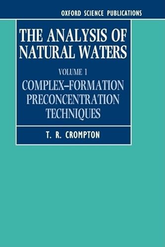 Stock image for The Analysis of Natural Waters Vol. 1 for sale by Better World Books