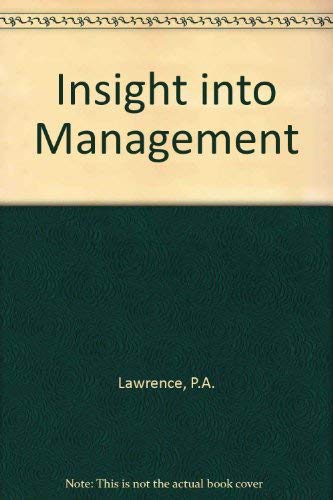 Stock image for Insight Into Management for sale by Ergodebooks