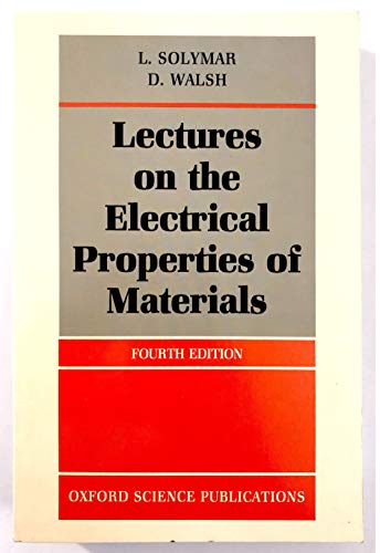 Beispielbild fr Lectures on the Electrical Properties of Materials zum Verkauf von Anybook.com
