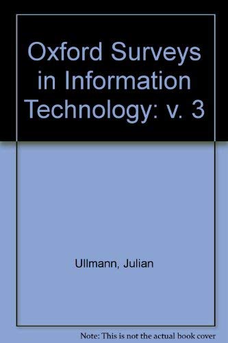 9780198590187: Oxford Surveys in Information Technology: 1986