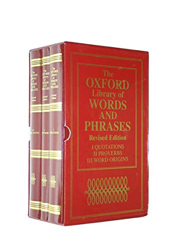Stock image for The Oxford Library of Words and Phrases: The Concise Oxford Dictionary of Proverbs (2nd Edition); The Concise Dictionary of Quotations (Revised 3rd . The Concise Oxford Dictionary of Word Origins for sale by MusicMagpie