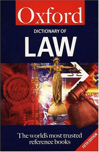Beispielbild fr A Dictionary of Law zum Verkauf von Anybook.com