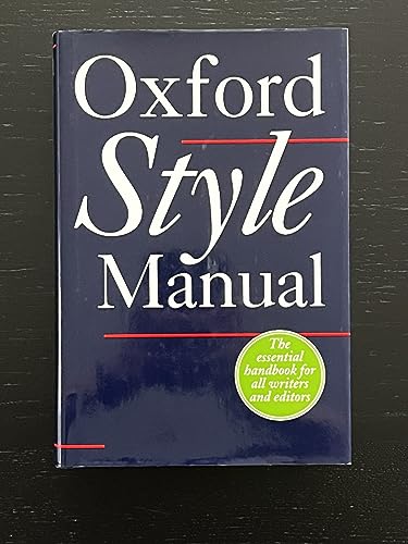 Beispielbild fr The Oxford Style Manual zum Verkauf von Better World Books