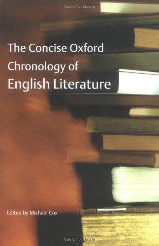 Stock image for The Concise Oxford Chronology of English Literature for sale by Riley Books