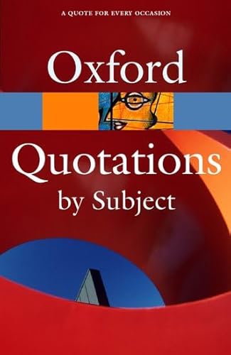 9780198607502: Oxford Dictionary of Quotations by Subject