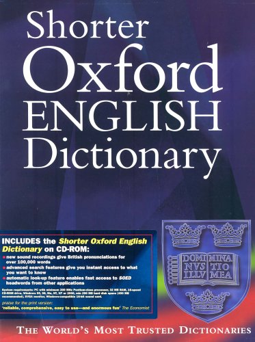 9780198608691: Shorter Oxford English Dictionary (book & CD-ROM set)