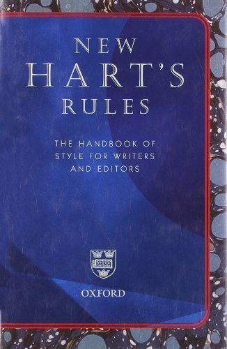 Beispielbild fr New Hart's Rules: The Handbook of Style for Writers and Editors zum Verkauf von Wonder Book