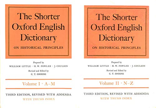 Beispielbild fr Shorter Oxford English Dictionary zum Verkauf von AwesomeBooks