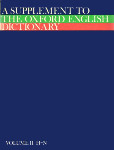 Supplement to the Oxford English Dictionary, H-N