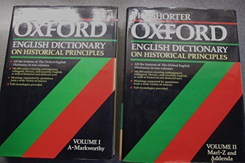 The Shorter Oxford English Dictionary on Historical Principles: MARL-Z (Volume 2)