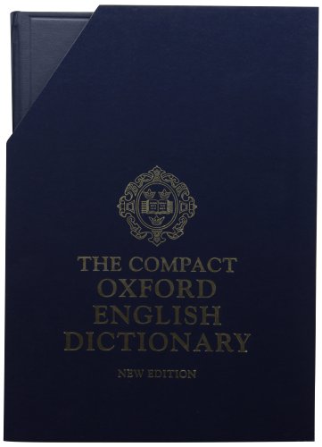 Stock image for The Compact Edition of The Oxford English Dictionary, Complete Text Reproduced Micrographically (in slipcase with reading glass) for sale by ZBK Books