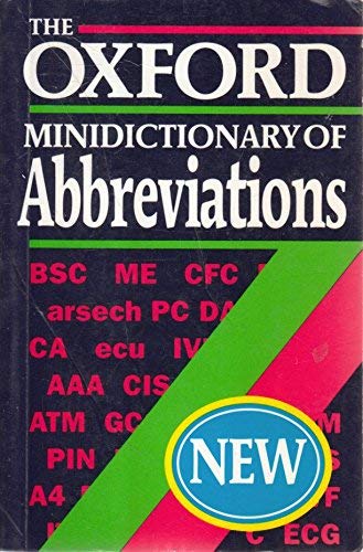 Stock image for The Oxford Minidictionary of Abbreviations for sale by Wonder Book