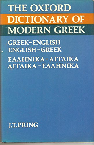 9780198641377: The Oxford Dictionary of Modern Greek: Greek-English/English-Greek