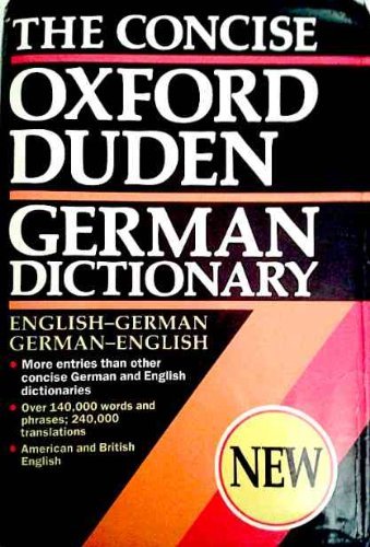 Beispielbild fr The Concise Oxford Duden German Dictionary: English-German, German-English zum Verkauf von WorldofBooks