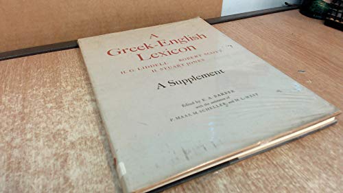 Beispielbild fr A Greek-English Lexicon--A Suppliment zum Verkauf von Bergen Book Studio