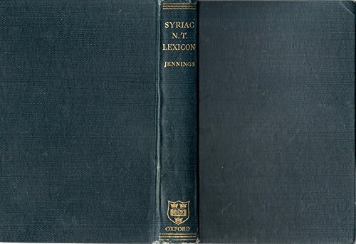 9780198643029: Lexicon to Syriac New Testament