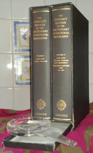 Compact Edition of the Dictionary of National Biography. Two volumes in slipcase