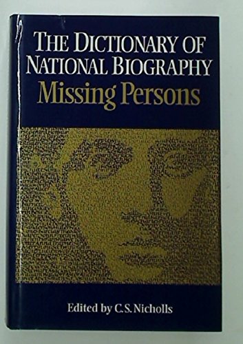 9780198652113: The Dictionary of National Biography: Missing Persons