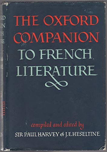 Imagen de archivo de The Oxford Companion to French Literature a la venta por Anybook.com