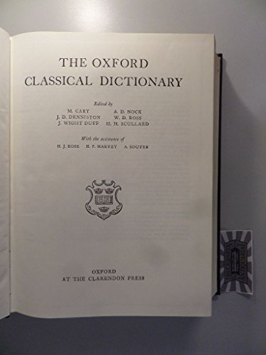 9780198691013: THE OXFORD CLASSICAL DICTIONARY.