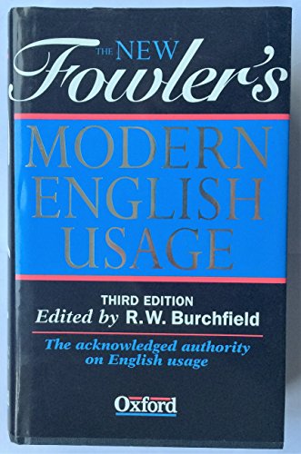 Imagen de archivo de The New Fowler's Modern English Usage a la venta por SecondSale