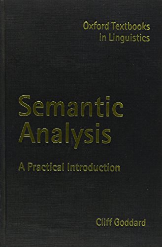 Stock image for Semantic Analysis: A Practical Introduction for sale by Caffrey Books