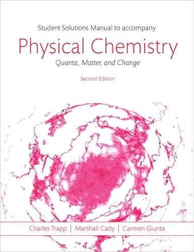 Imagen de archivo de Students Solutions Manual to Accompany Physical Chemistry a la venta por Books Puddle