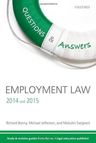 Stock image for Questions & Answers Employment Law 2014-2015 Law Revision and Study Guide 6/e (Law Questions & Answers) for sale by Goldstone Books