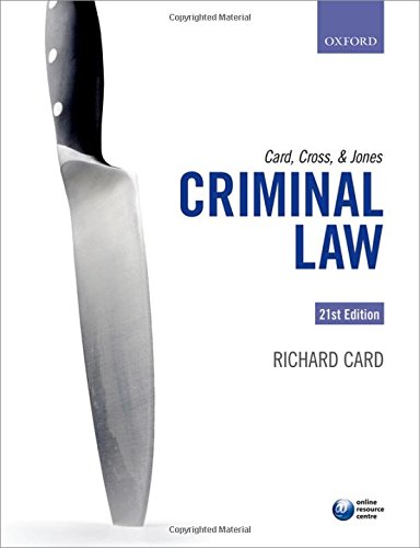 Beispielbild fr Card, Cross & Jones Criminal Law zum Verkauf von WorldofBooks
