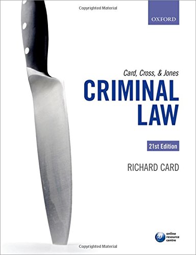 Imagen de archivo de Card, Cross & Jones Criminal Law a la venta por WorldofBooks