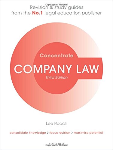 Stock image for Company Law Concentrate Law Revision and Study Guide 3/e for sale by WorldofBooks