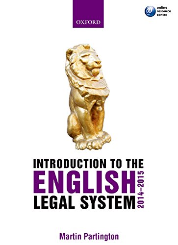 Beispielbild fr Introduction to the English Legal System 2014-2015 zum Verkauf von WorldofBooks