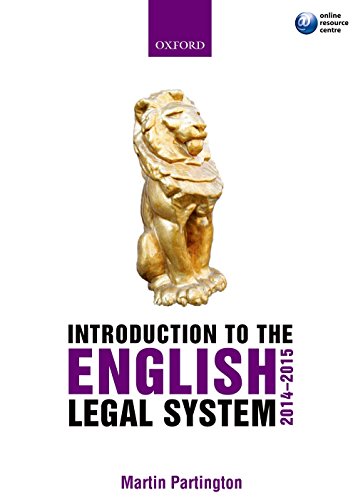 9780198704225: Introduction to the English Legal System 2014-2015