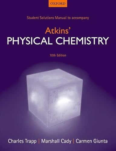 9780198708001: Student Solutions Manual to accompany Atkins' Physical Chemistry 10th edition