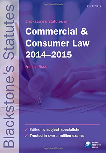 Stock image for Blackstone's Statutes on Commercial & Consumer Law 2014-2015 (Blackstone's Statute Series) for sale by Bahamut Media